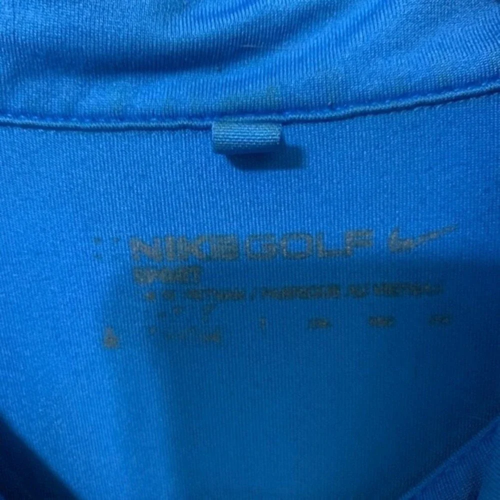 NIKE shirt mens bright blue dri fit golf polo size xxl
